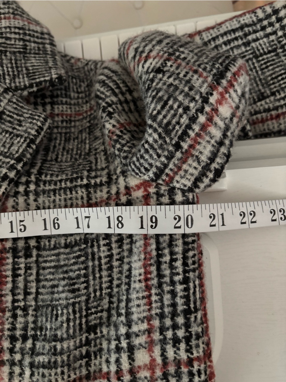 Pink Martini Gray Plaid Double-Breasted Pea Coat with Pink Accents - Picture 15 of 16